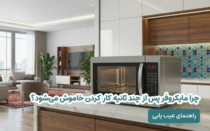 مایکروفر بعد از چند ثانیه خاموش می‌شود